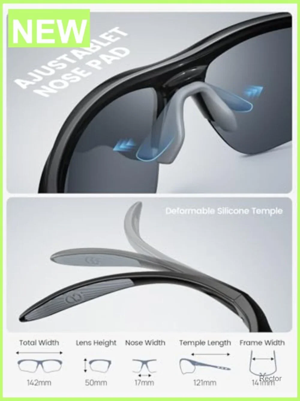 Polarized Sports Sunglasses UV400 Protection Running Cycling Baseball Driving